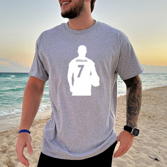 Cristiano Ronaldo Heat Pressed Graphic Tee | Men’s Soccer Shirt S-2XL - Picture 1 of 2